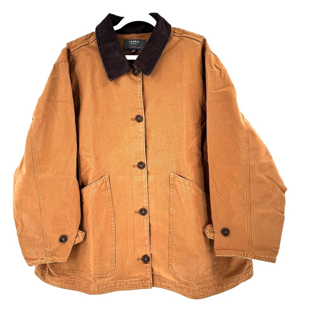 Torrid Canvas Barn Chore Jacket Coat Women's 3X Brown Landman Yellowstone NEW